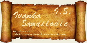 Ivanka Samailović vizit kartica